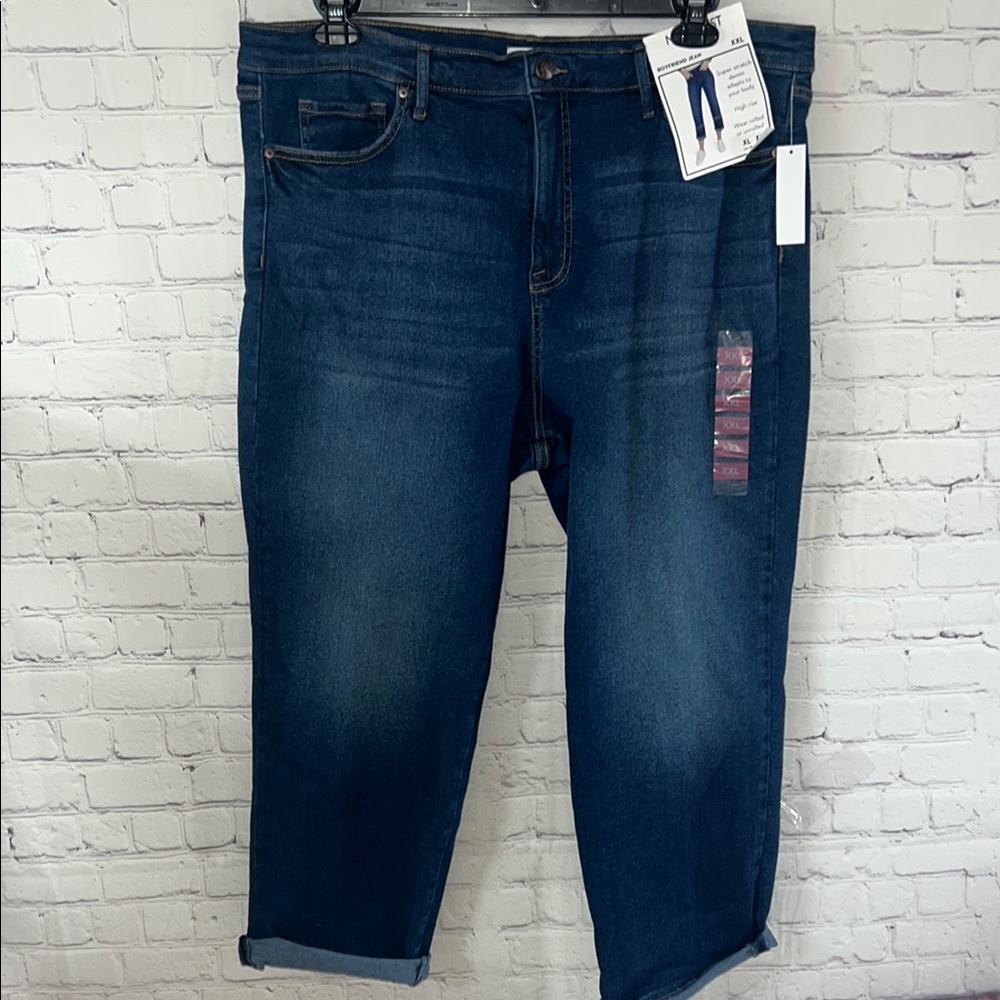 Nine West Blue Boyfriend Jeans Relaxed Fit